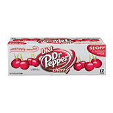 Dr Pepper&nbsp;&nbsp;diet cherry soda pop, 12-fl. oz. cans Full-Size Picture